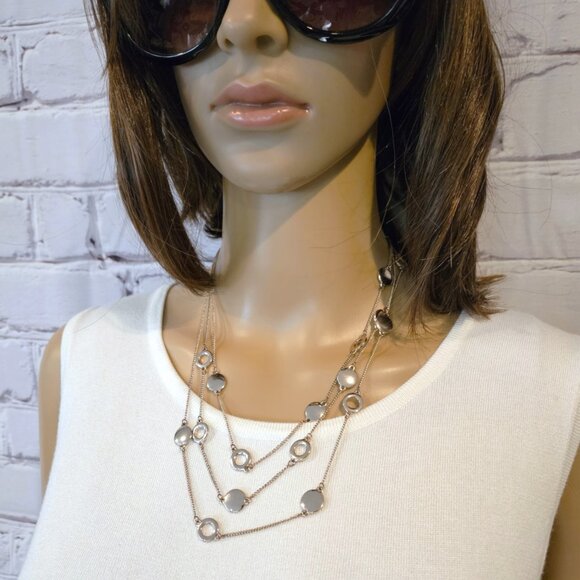 NECKLACE - Triple layer gold detail - Picture 1 of 6